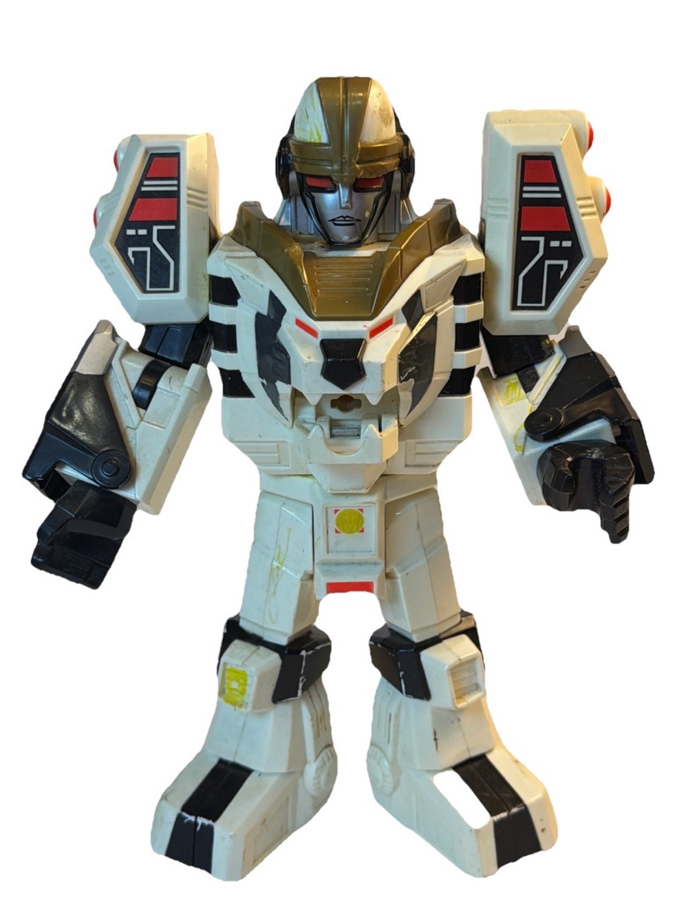 IMAGINEXT Power Rangers 11” White Ranger Warrior Mode Tigerzord Action Figure
